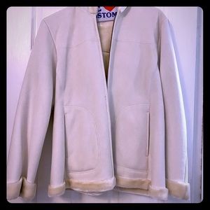 Off-White Microsuede Coat
